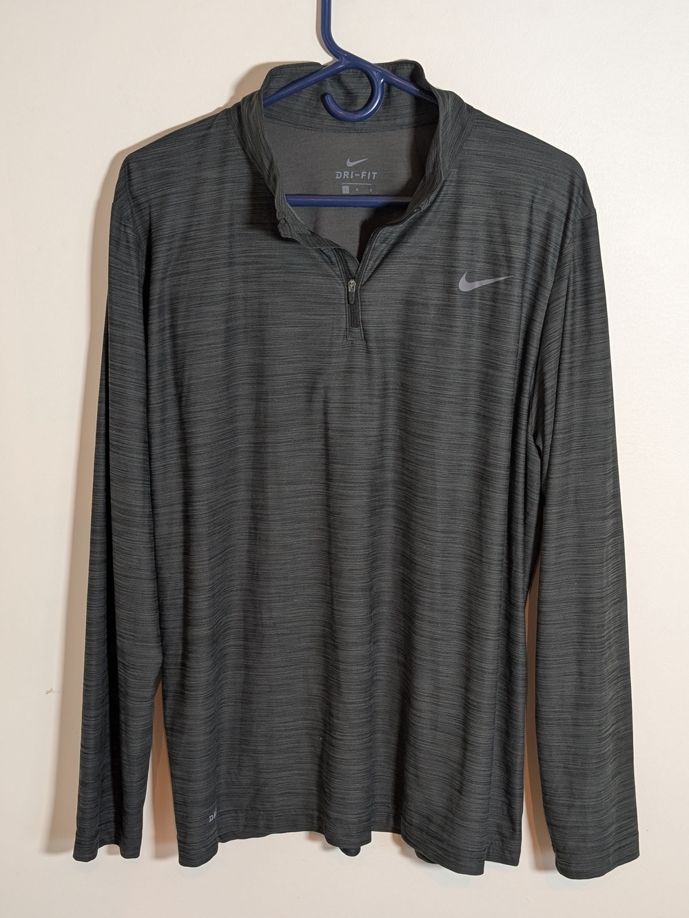 Nike Men's Dri-FIT Long Sleeve 1/4 Zip Performance Shirt - Black